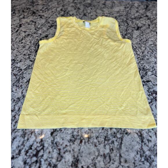 Oiselle women’s top size M yellow and white - Picture 3 of 12